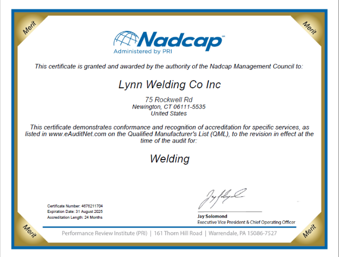 Lynn welding nadcap certification (1)