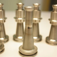 Titanium component welded in a vacuum chamber. Titanium component welded in a vacuum chamber.