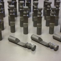 Wire EDM machining of hardened tool steel. Wire EDM machining of hardened tool steel.