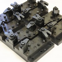 Work holding fixture for 2-axis milling operation. Work holding fixture for 2-axis milling operation.