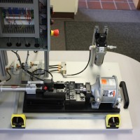 Semi-automatic insertion fixture built, assembled and programmed by Lynn Welding. Semi-automatic insertion fixture built, assembled and programmed by Lynn Welding.