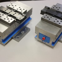 Modified vice for specific part holding. Modified vice for specific part holding.